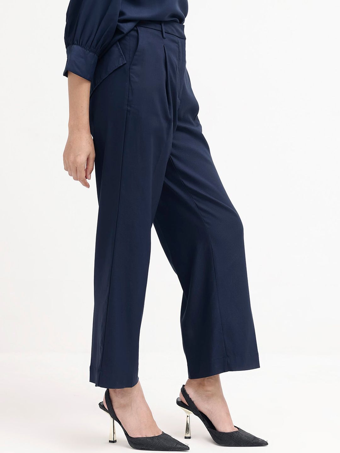 RAREISM Comfort Straight Fit High-Rise Pleated Trousers