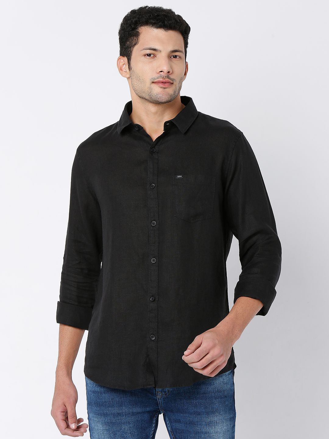 SPYKAR Linen Slim Fit Casual Shirt