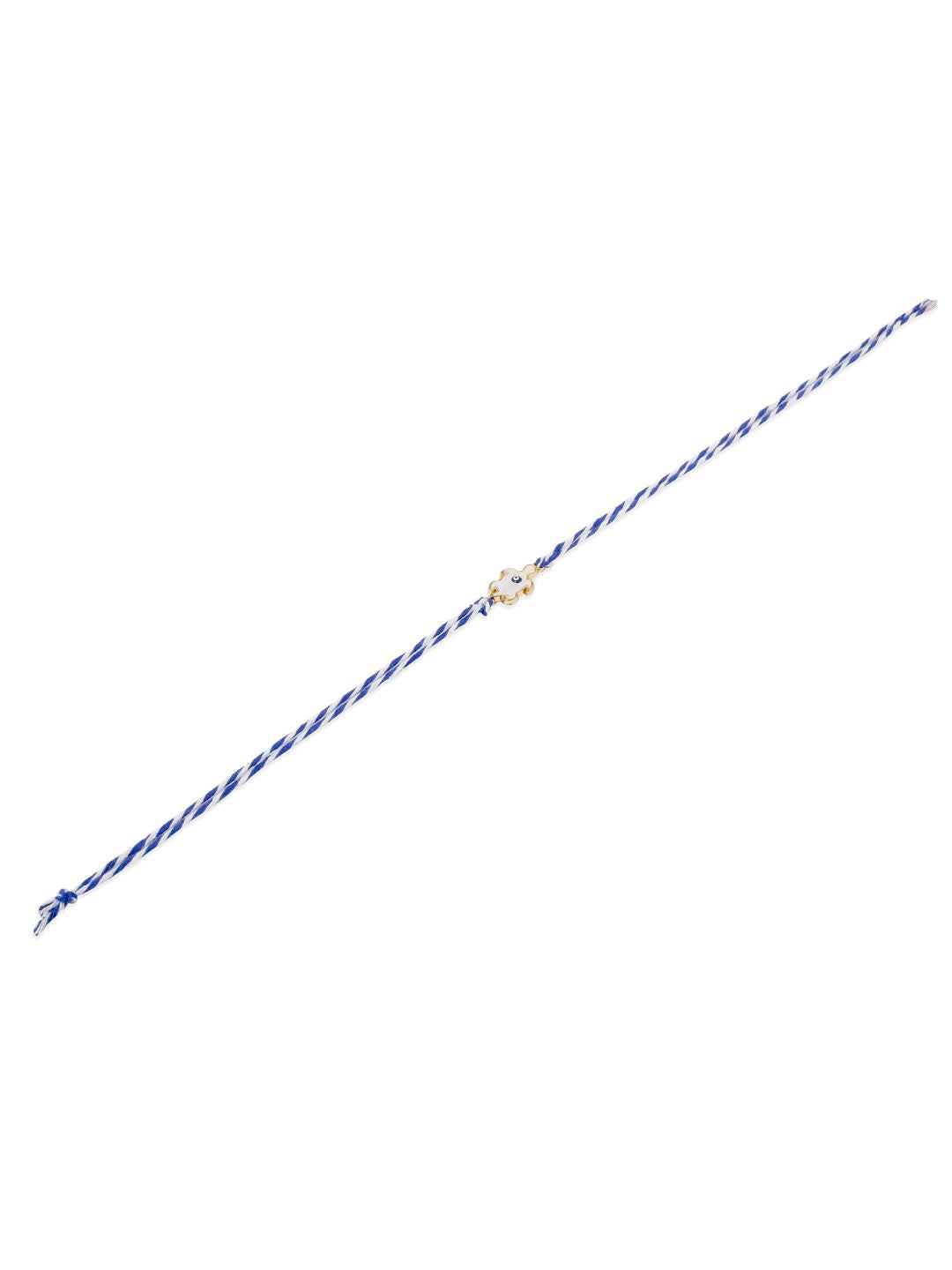 NVR Unisex Blue Evil Eye Thread Rakhi with Roli Chawal Chandan Mishri
