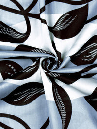 Story@home 2 Pieces White & Grey Printed Door Curtains