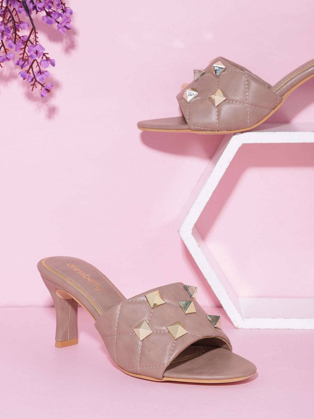 DressBerry Studded Block Heels