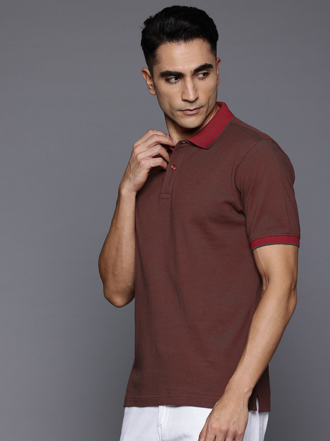 Raymond Modern Fit Pure Cotton Polo Collar T-shirt