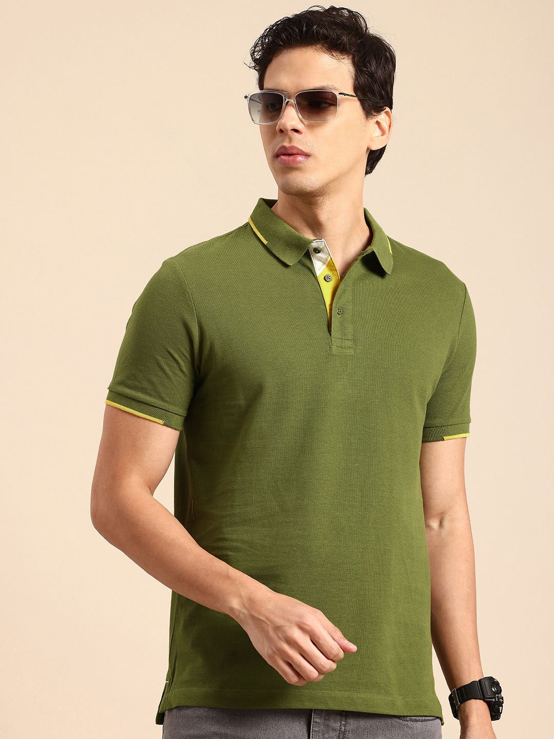 Being Human Polo Collar Pure Cotton T-shirt
