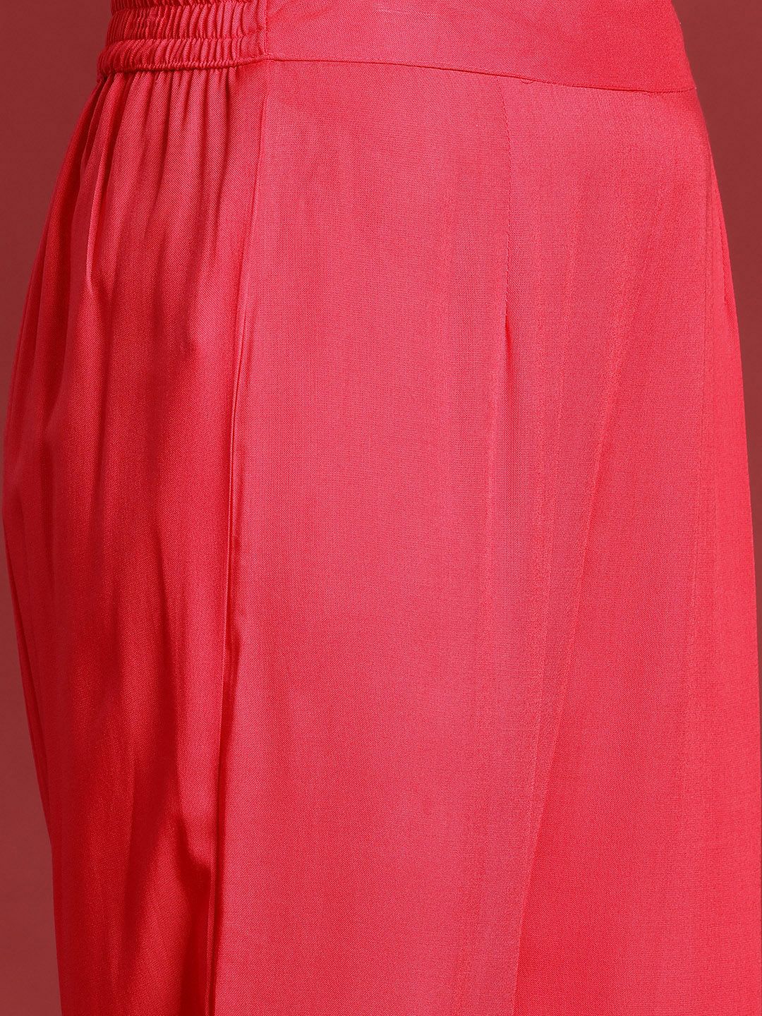 Anouk Ethnic Motifs Print A-Line Kurta with Trousers & Dupatta
