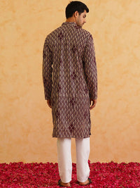 SOJANYA Ethnic Motifs Embroidered Thread Work Detailed Pure Cotton Kurta With Pyjamas