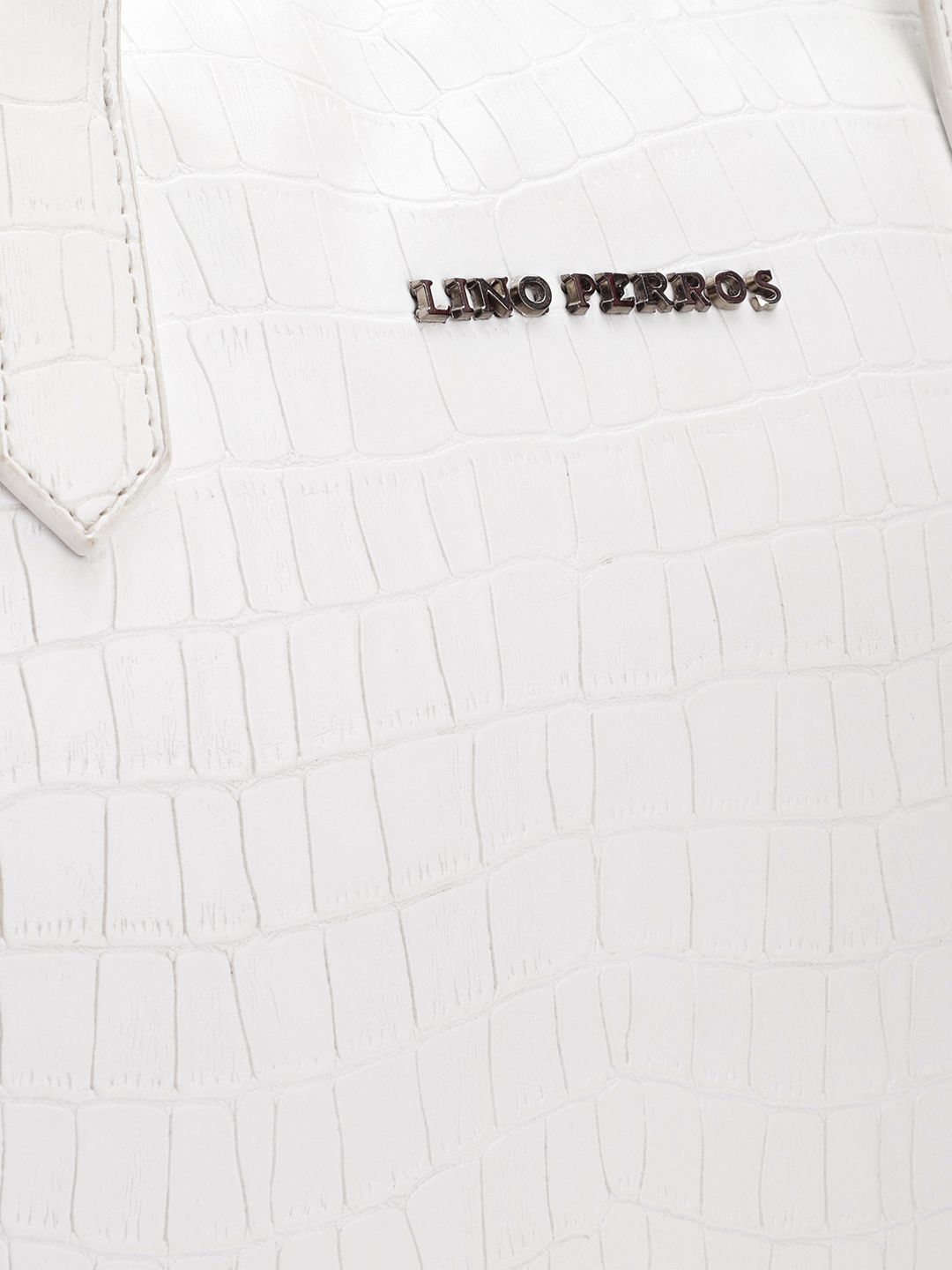 Lino Perros Women Croc Textured Structured Laptop Bag-16 Inches