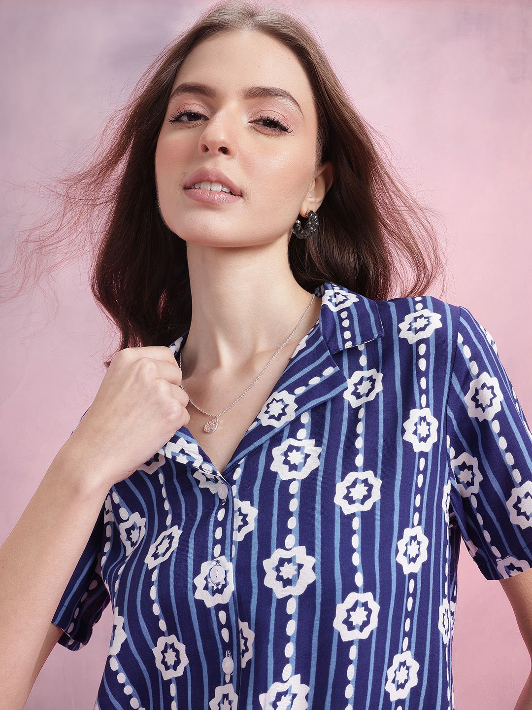 DressBerry Women Opaque Printed Casual Shirt