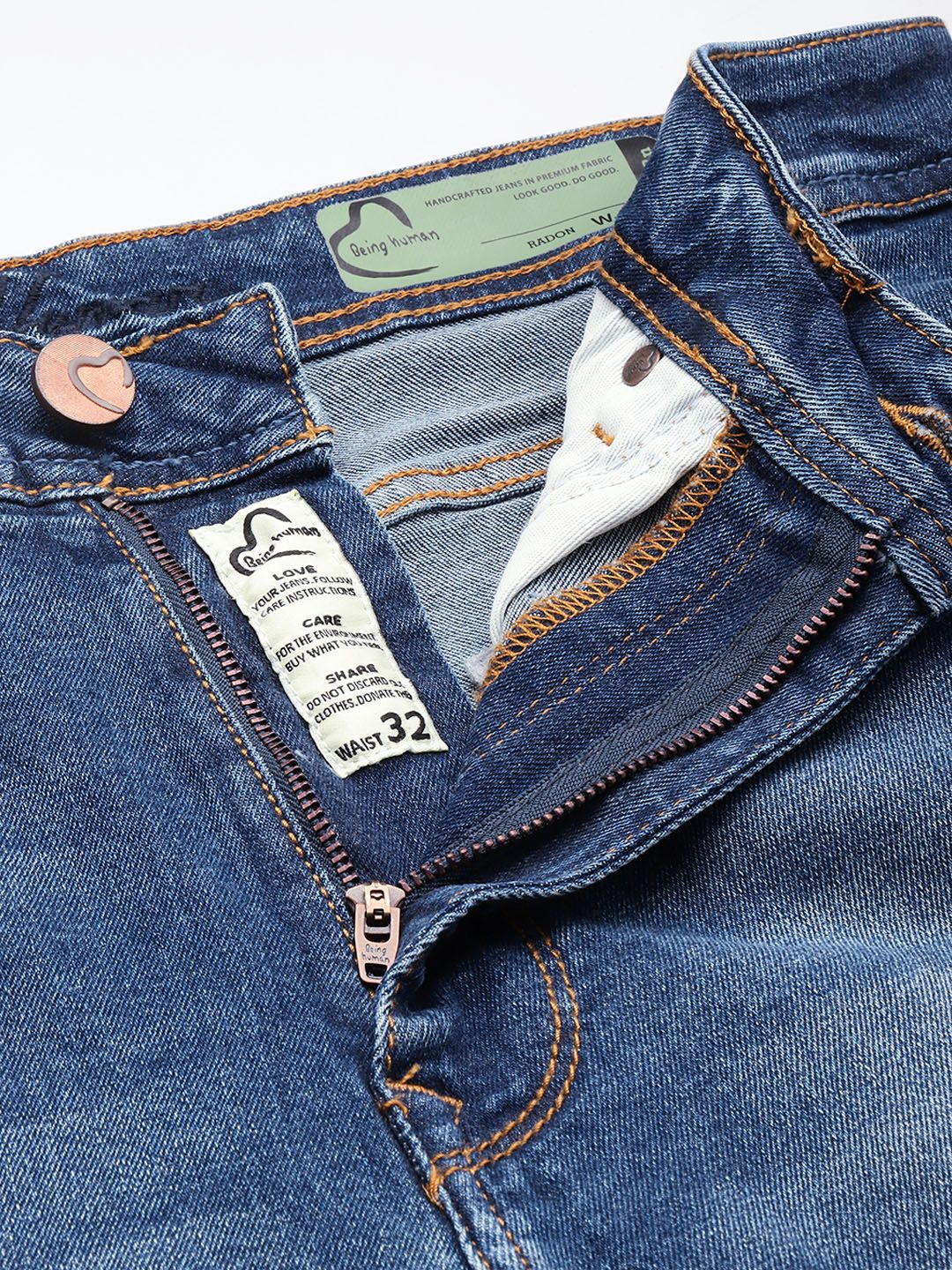 Being Human Men Radon Anti Fit Light Fade Printed Stretchable Jeans