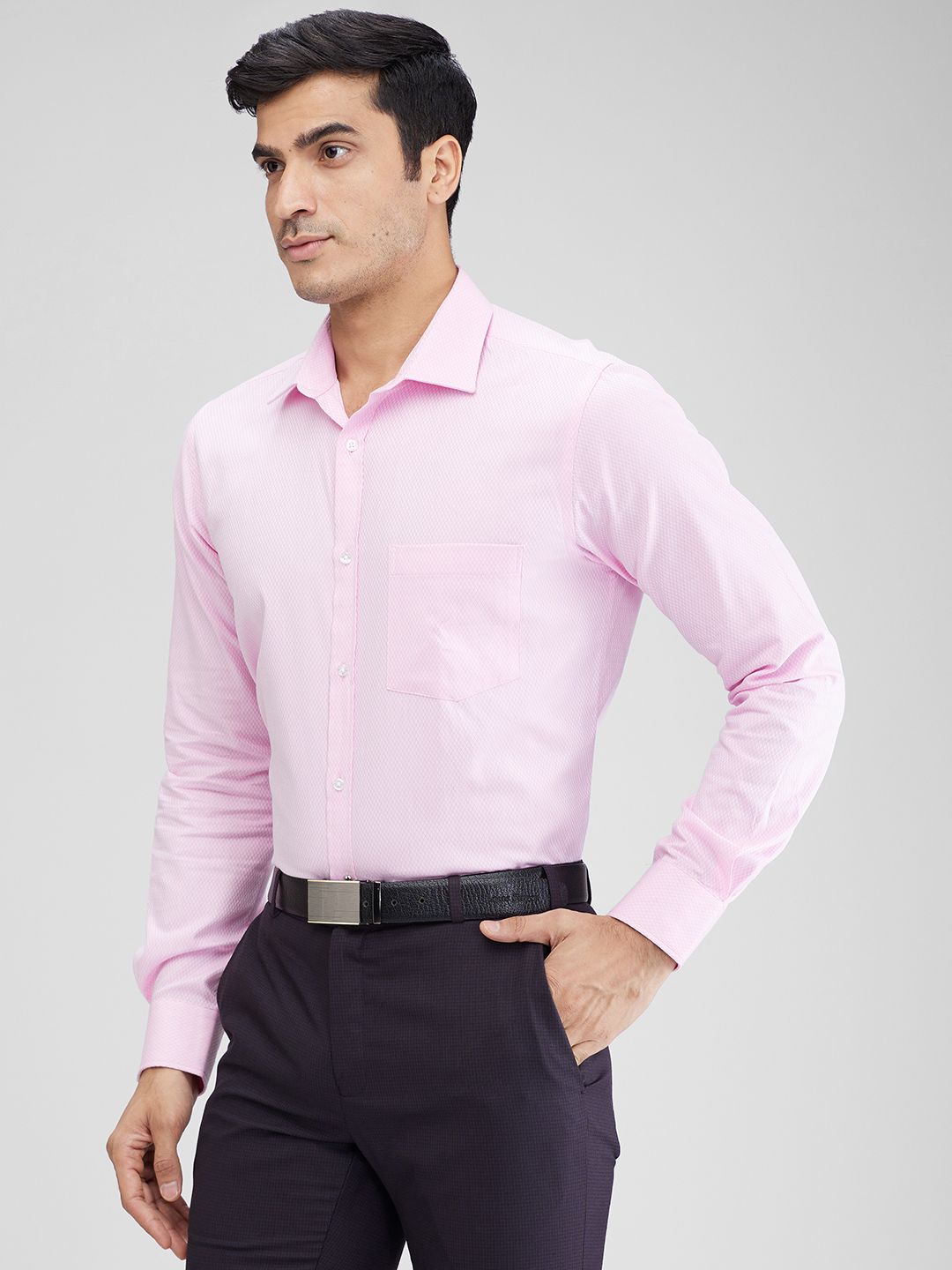 Park Avenue Slim Fit Textured Pure Cotton Formal Shirt