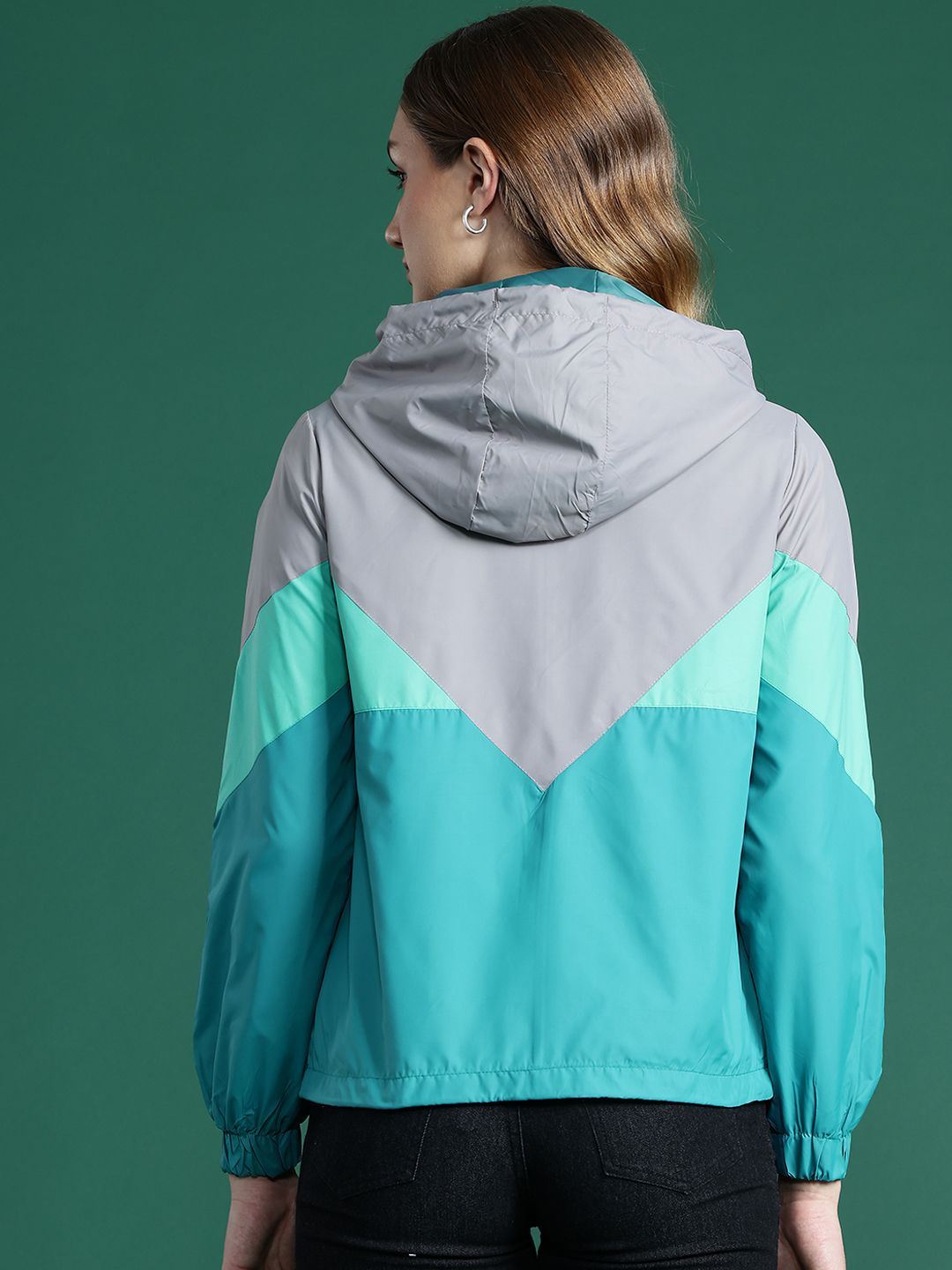 DressBerry Colourblocked Hooded Tailored Jacket