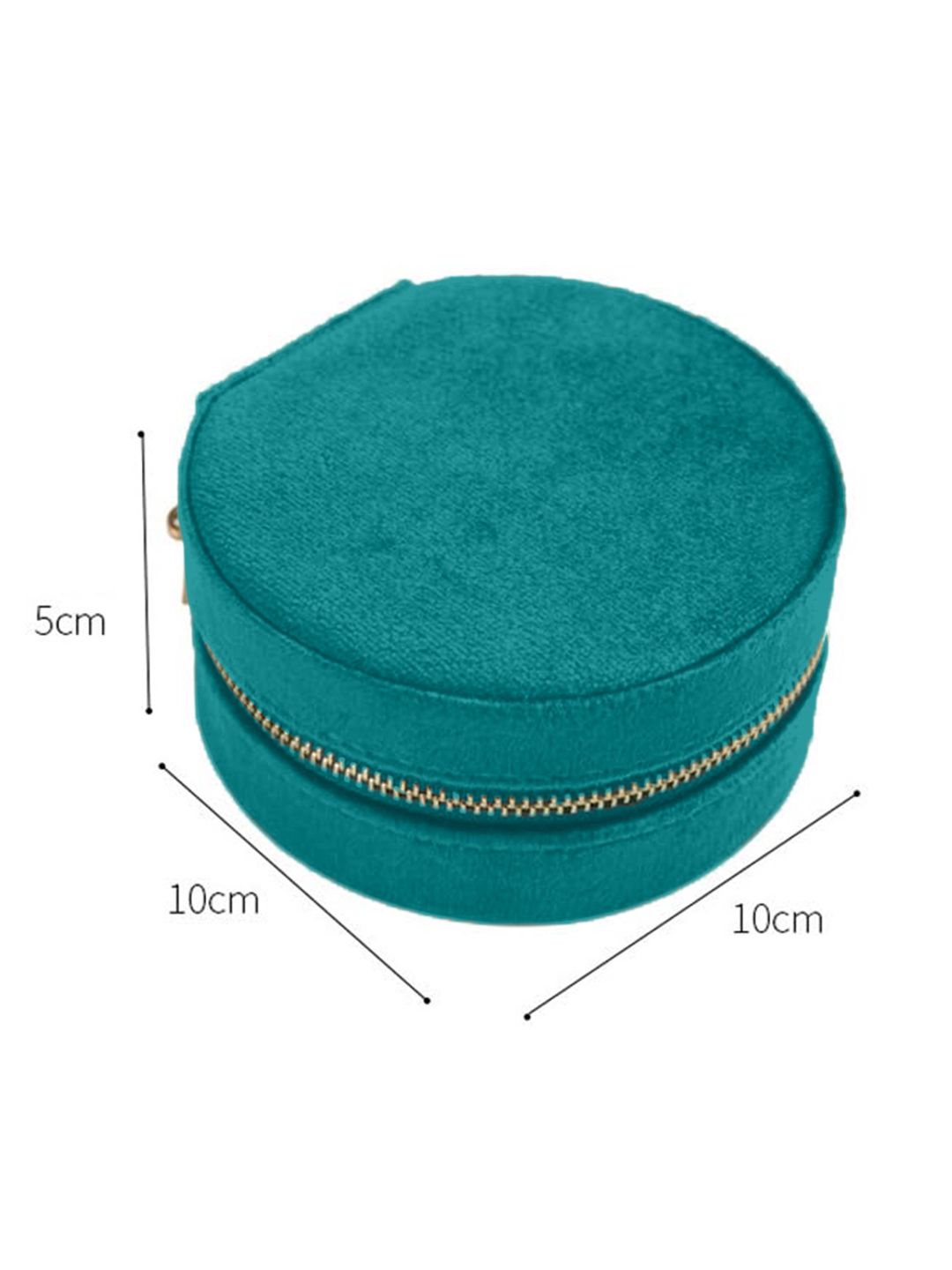 Cortina Teal Zipper Portable Jewellery Storage Organiser