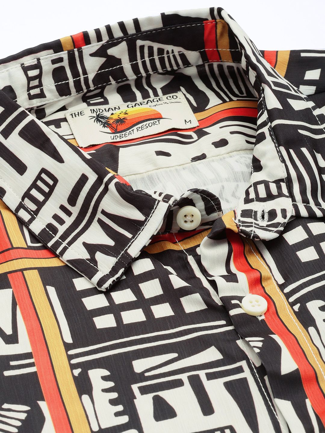 The Indian Garage Co Relaxed Fit Geometric Printed Casual Shirt
