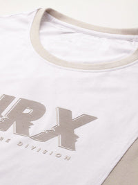 HRX by Hrithik Roshan Colourblocked & Brand Logo Print Lifestyle T-shirt