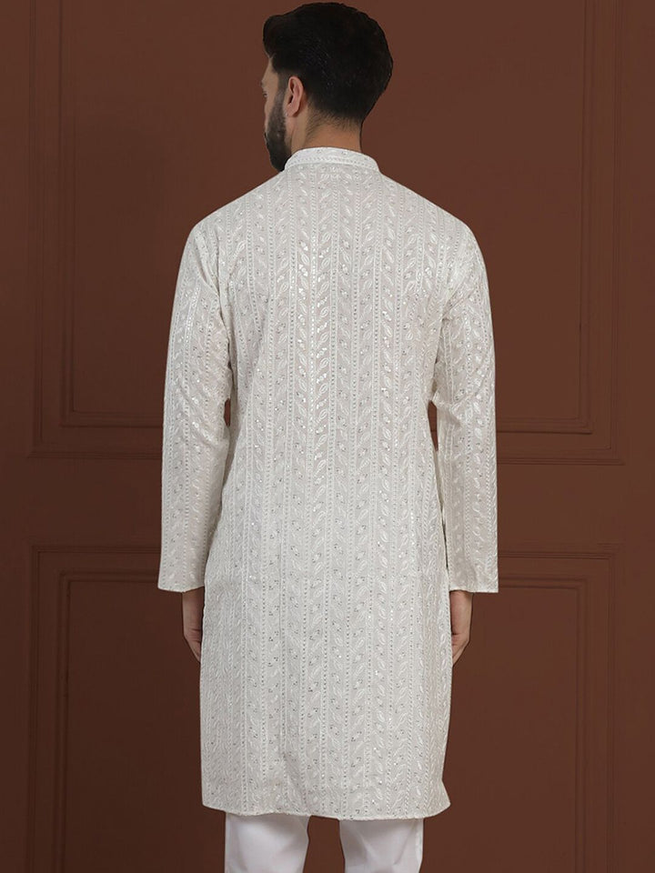 SOJANYA LUXE Motif Etnik Bersulam Kurta Lurus Labuci