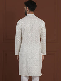 SOJANYA LUXE Motif Etnik Bersulam Kurta Lurus Labuci