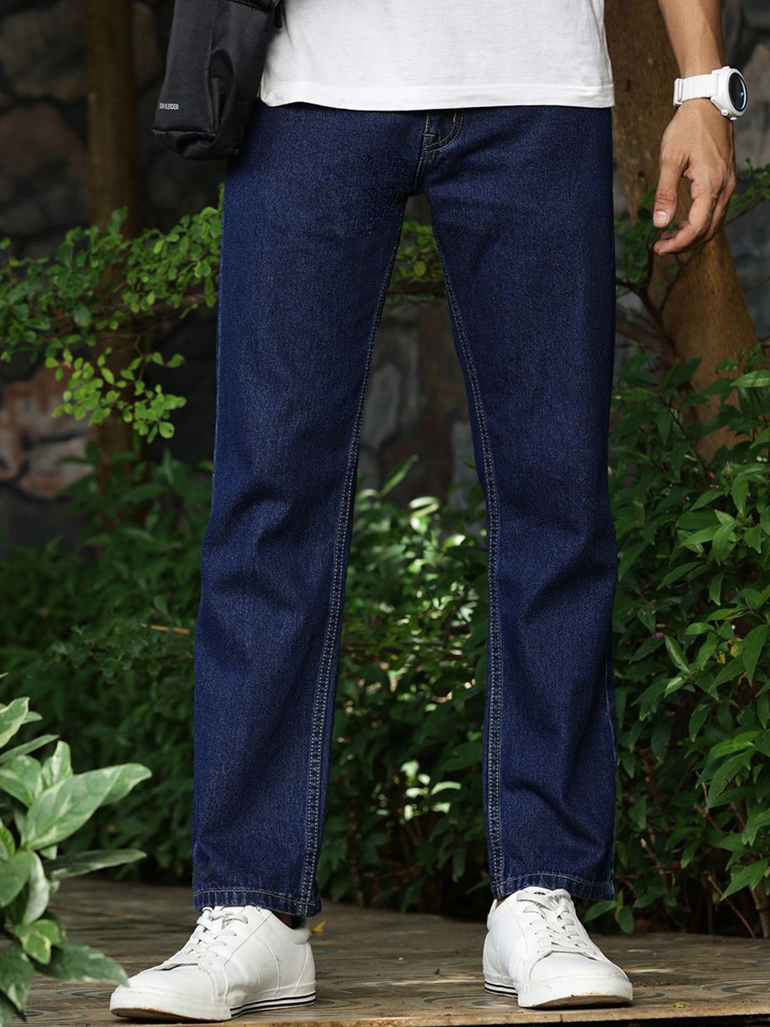 Thomas Scott Men Smart Relaxed Fit Mid-Rise Pure Cotton Jeans