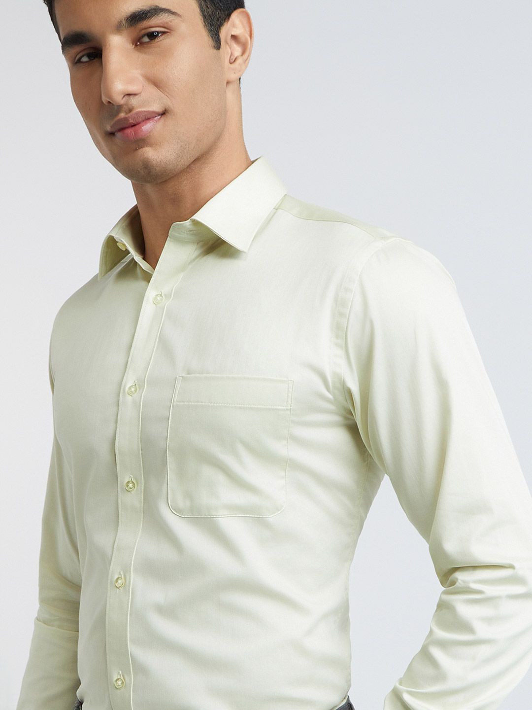 Raymond Men Organic Cotton Slim Fit Opaque Formal Shirt