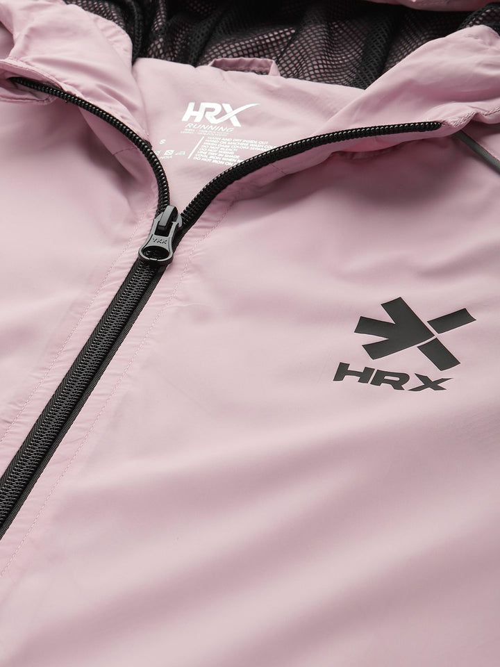 HRX by Hrithik Roshan Rapid-Dry Antimicrobial Running Hooded Sporty Jacket