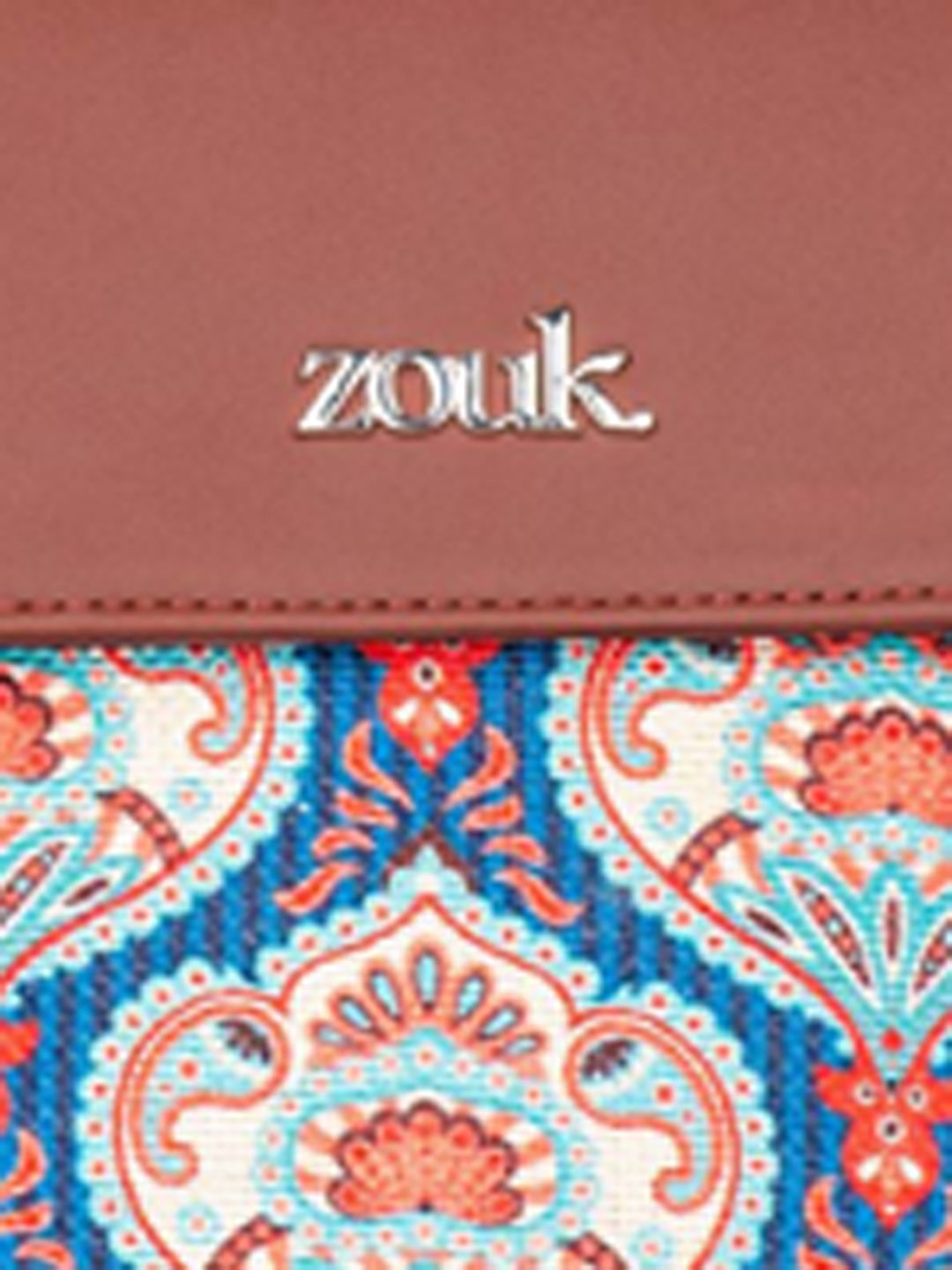 ZOUK Ethnic Motifs Printed Structured Sling Bag