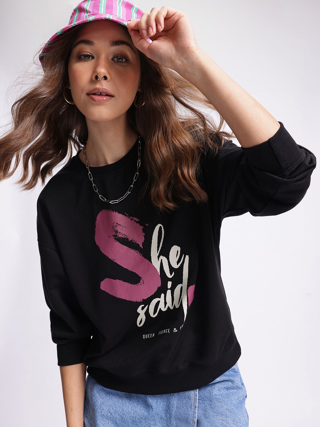 DressBerry Sleek Streetwear Printed Sweatshirt