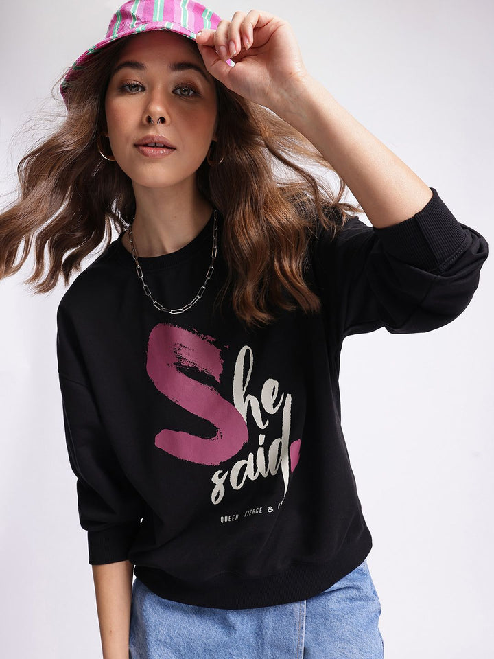 DressBerry Sleek Streetwear Printed Sweatshirt