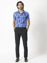 RARE RABBIT Men Rings-4 Slim Fit Solid Polo Collar T-Shirt