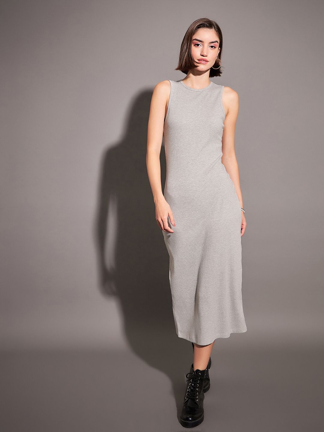 SASSAFRAS Sleeveless A-Line Midi Dress