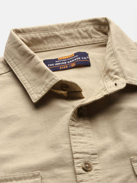 The Indian Garage Co Men Beige Slim Fit Solid Pure Cotton Casual Shirt
