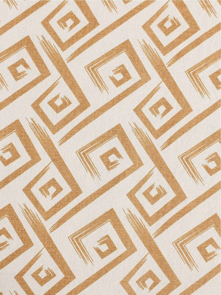 URBAN SPACE Taupe & White Printed Pure Cotton 4-Seater Table Cover