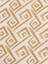 URBAN SPACE Taupe & White Printed Pure Cotton 4-Seater Table Cover