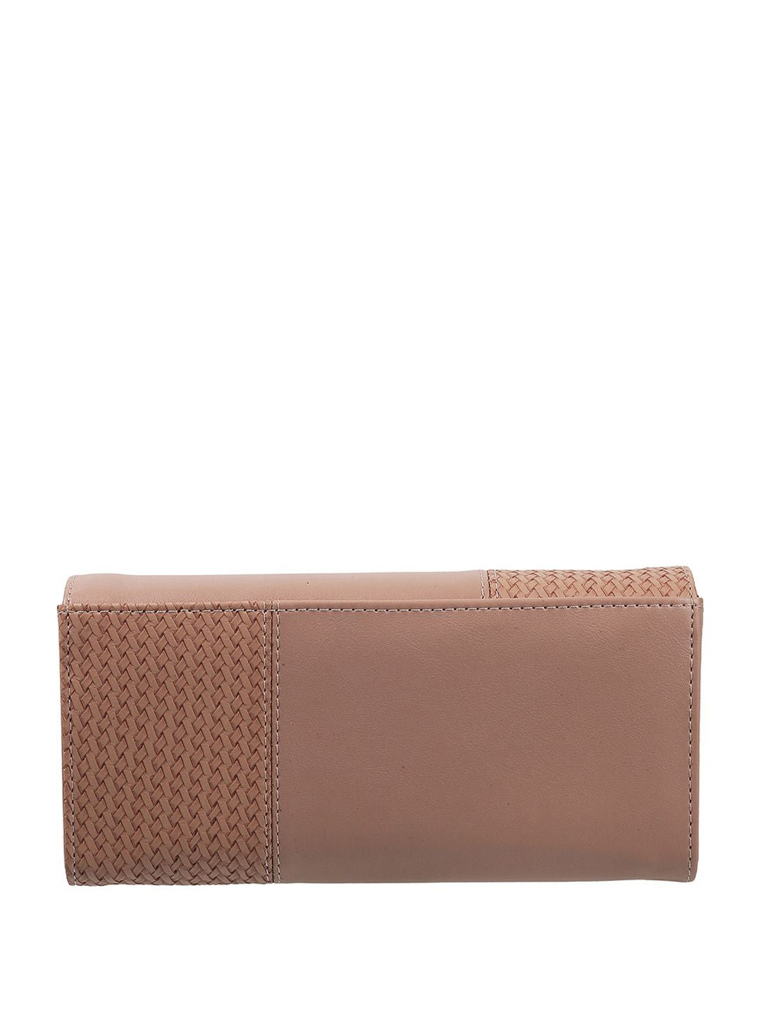 Mochi Peach-Coloured Textured Purse Clutch