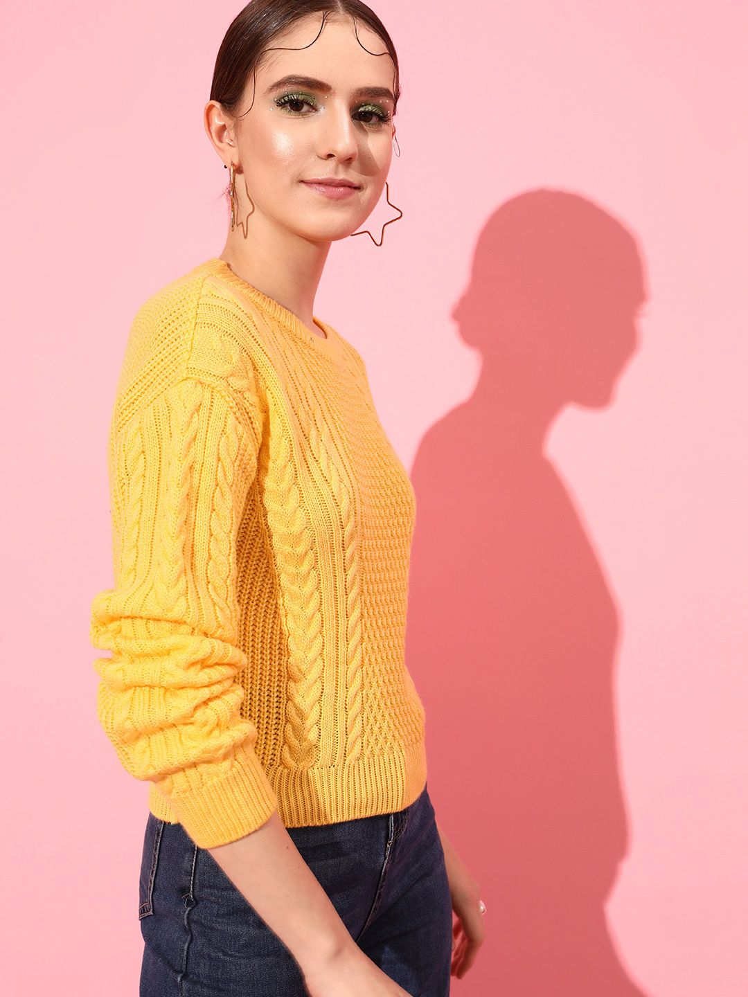 STREET 9 Women Acrylic Ribbed Pullover
