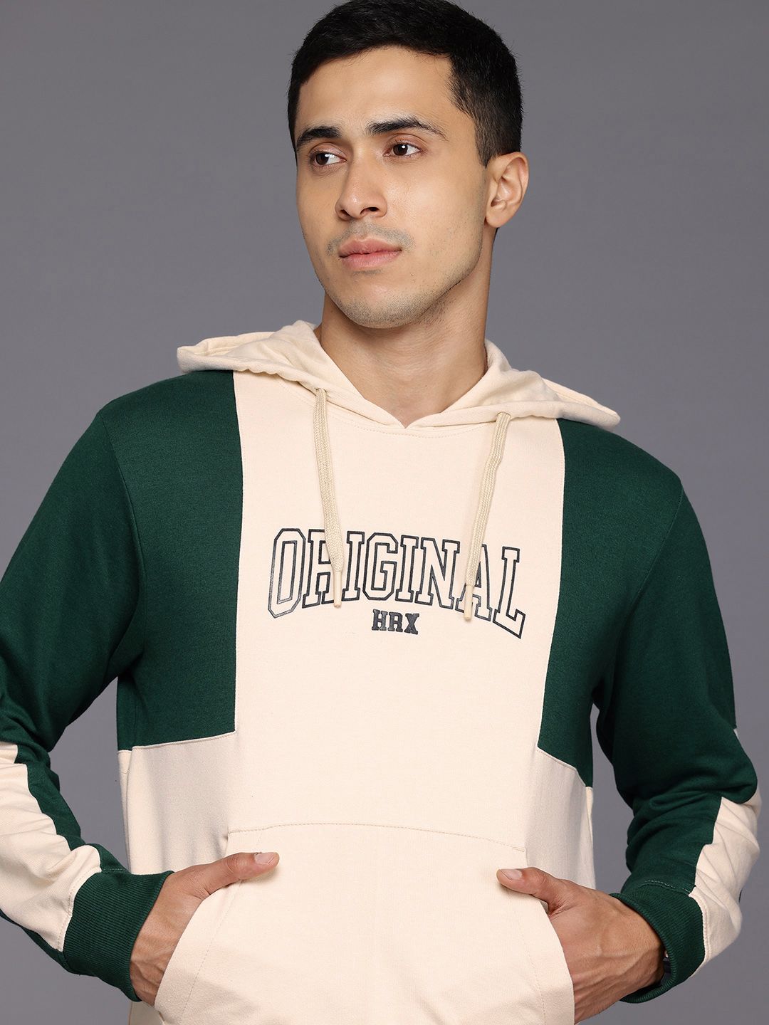 HRX by Hrithik Roshan Typography Print Hooded Sweatshirt