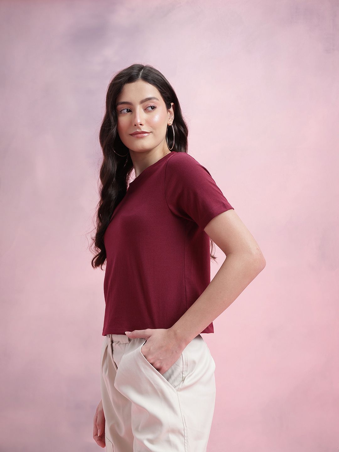 DressBerry Women Solid T-shirt
