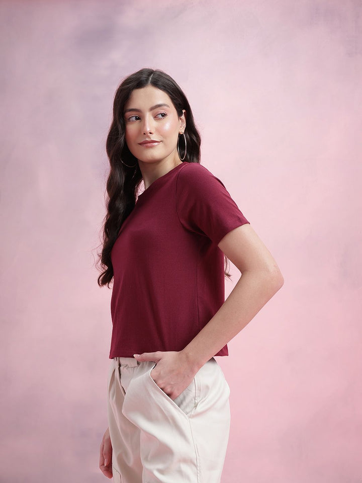 DressBerry Women Solid T-shirt
