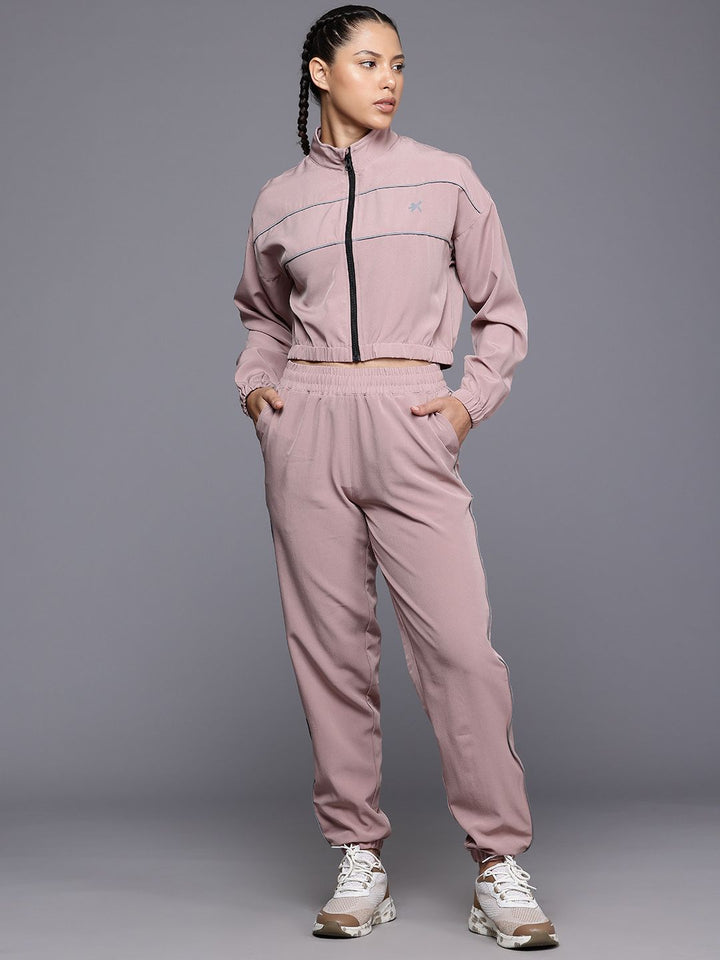 HRX by Hrithik Roshan Rapid Dry Mock Collar Running Tracksuit