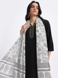 Anouk Yoke Design Panelled Kurta with Floral Printed Palazzos & Dupatta