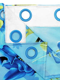 Story@home Blue & Green 2 Pieces Floral Door Curtain