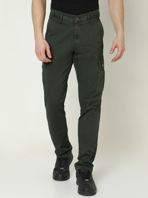 SPYKAR Men Slim-Fit Cargo-Style Trousers