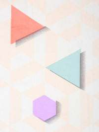 KLOTTHE Cream Geometric Polycotton 300 TC Single Fine Bedsheet with a Pillow Cover-87 x 59 inches