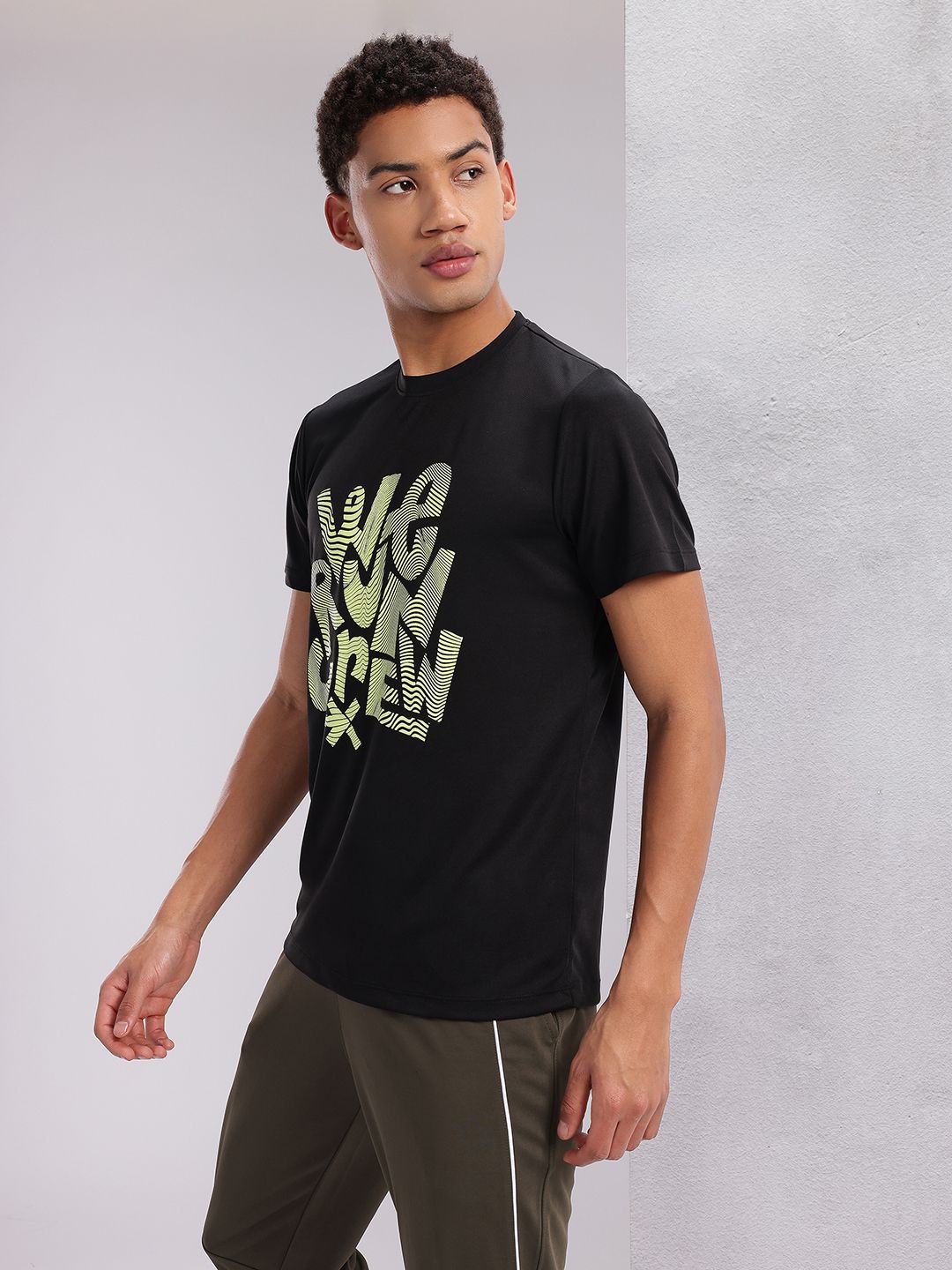 HRX by Hrithik Roshan Couple Collection Typography Printed Rapid Dry Running T-shirt