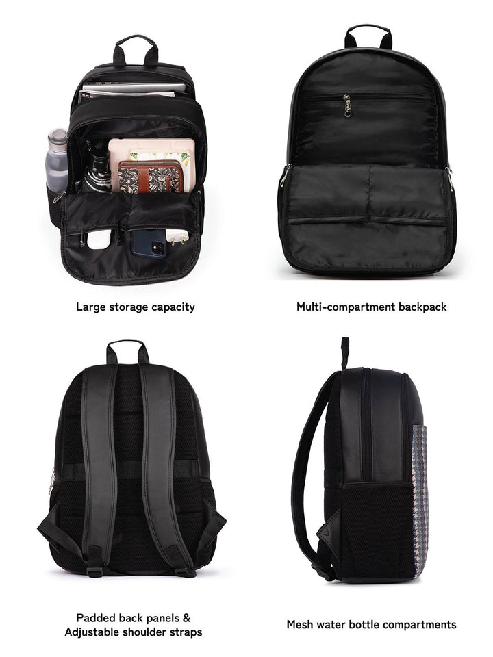 Zouk Men Backpack Rintangan Air Bercetak Geometri Sehingga 16 Inci