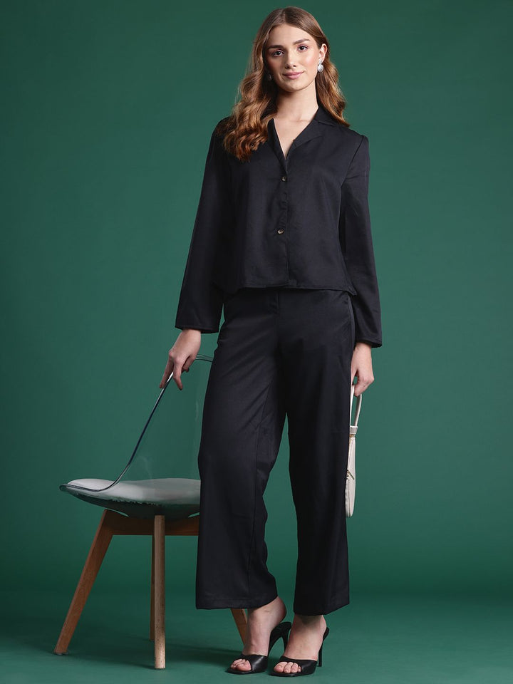 DressBerry Lapel Collar Blazer-Style Co-ords