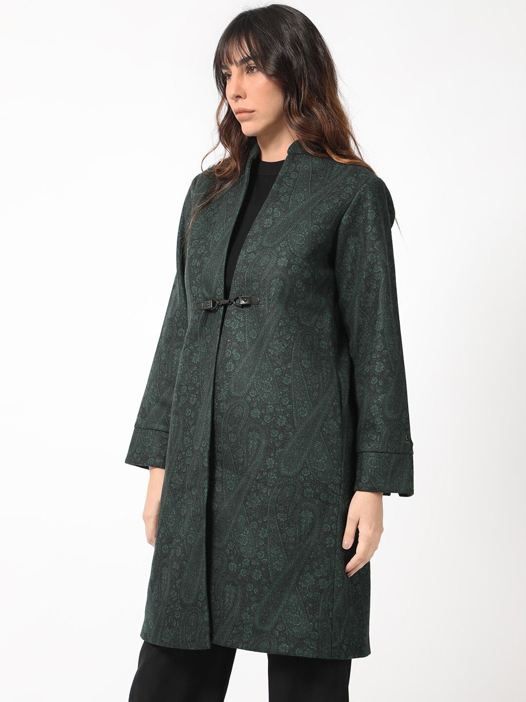 RAREISM Floral Longline Open Front Jacket
