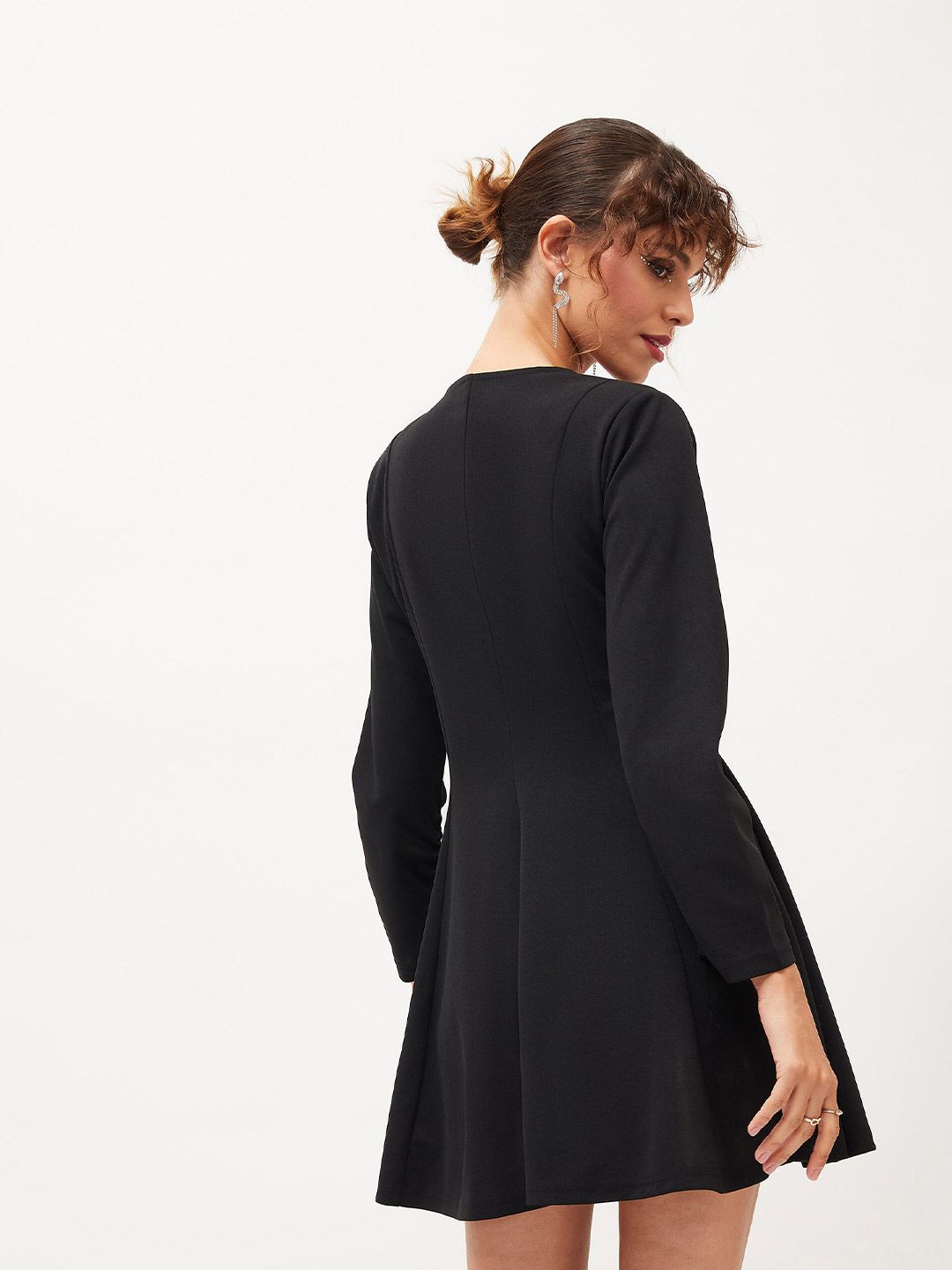 SASSAFRAS V-Neck A-Line Mini Dress