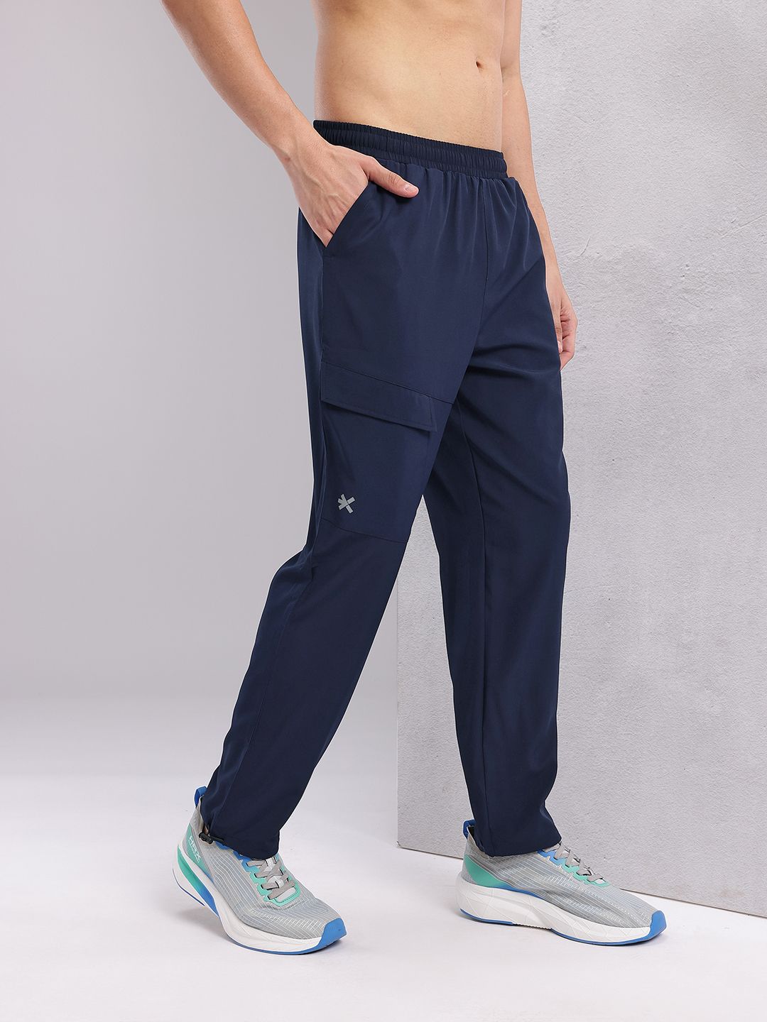 HRX by Hrithik Roshan Men Mid-Rise Rapid-Dry Running Track Pants with Toogled Hem