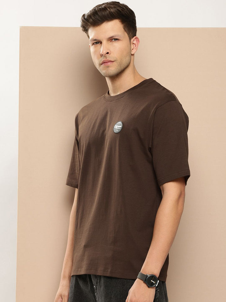 Difference of Opinion Men Printed Pure Cotton Oversized T-shirt