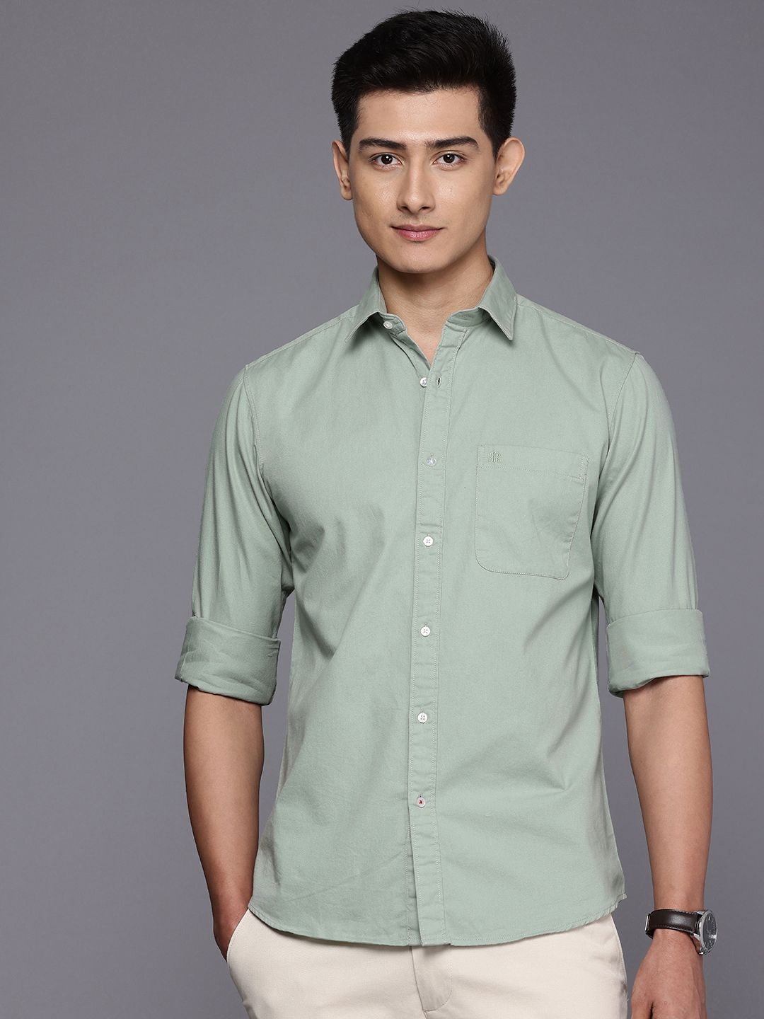 Raymond Pure Cotton Slim Fit Casual Shirt