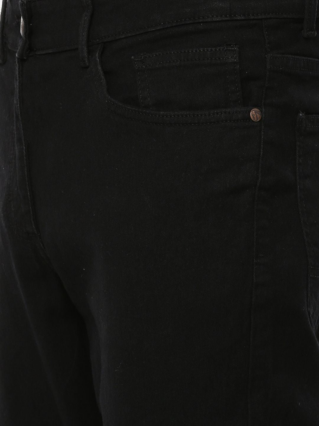 The Indian Garage Co Men Black Slim Fit Mid-Rise Clean Look Jeans