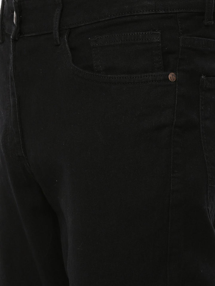 The Indian Garage Co Men Black Slim Fit Mid-Rise Clean Look Jeans